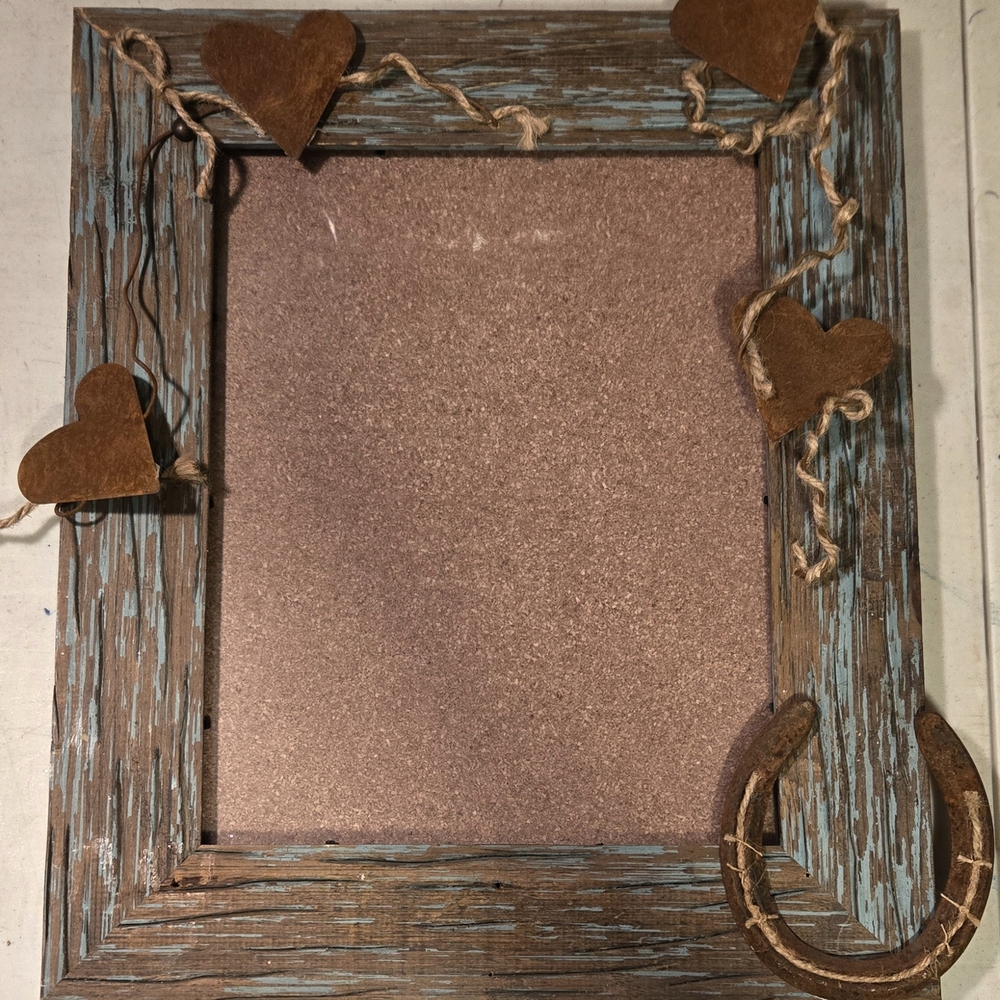 Charming Brown Heart-Embellished Photo Frame